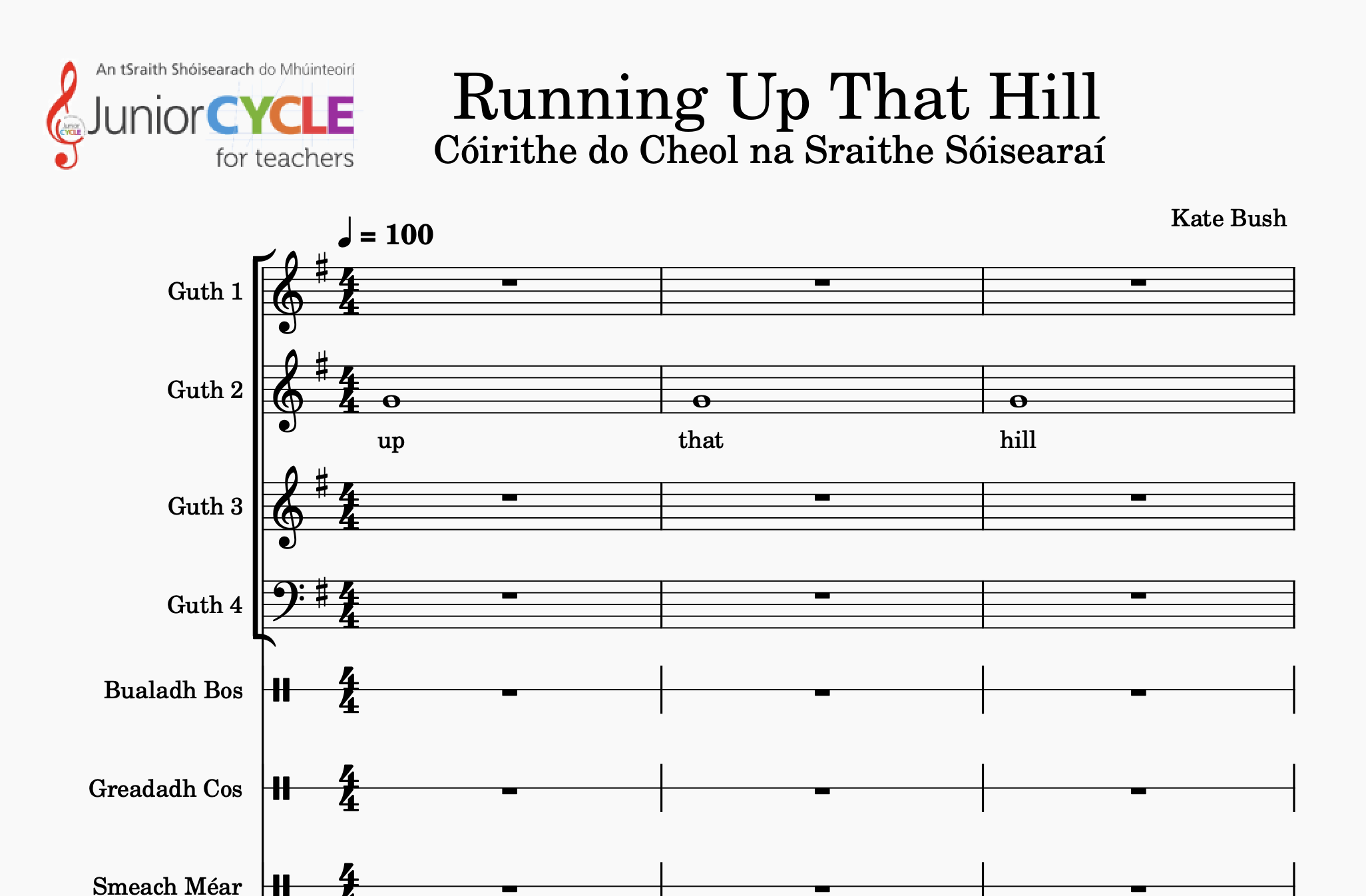 Running Up That Hill - Scór Ineagarthóireachta