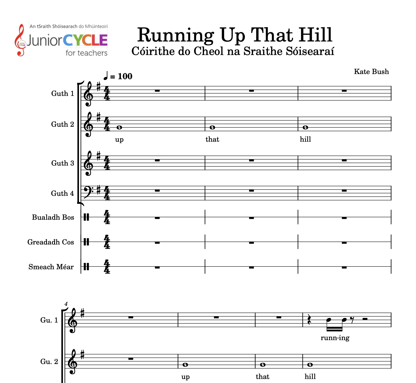 Running Up That Hill Scór - PDF