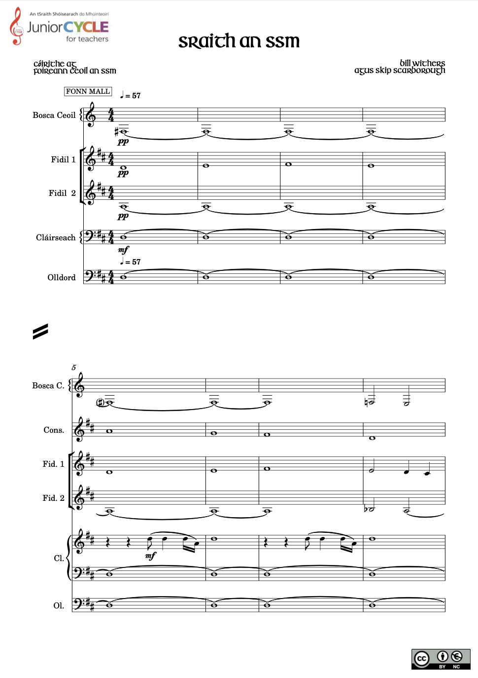 TRAIDISIÚNTA: Cóiriú Féideartha don 3ú Bliain - do Ensemble Mór