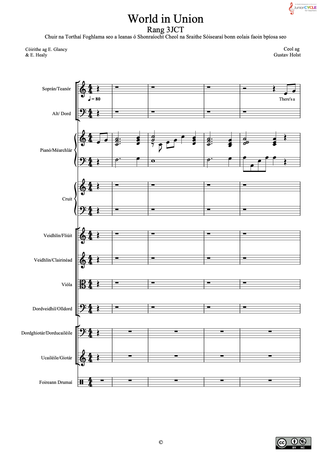 World In Union Scór ineagarthóireachta - Musescore