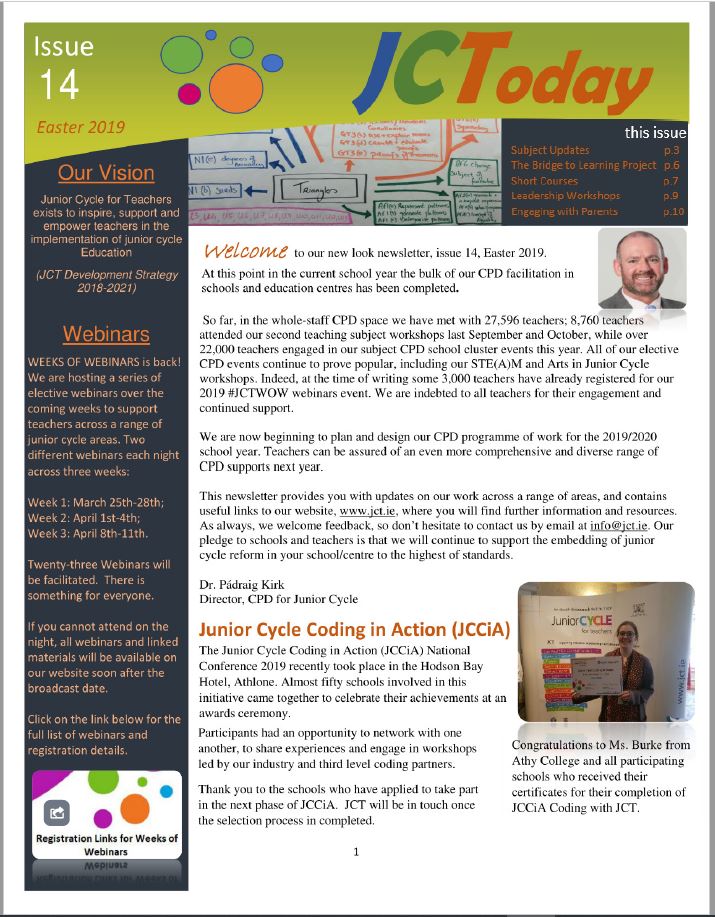 JCToday Newsletter March 2019