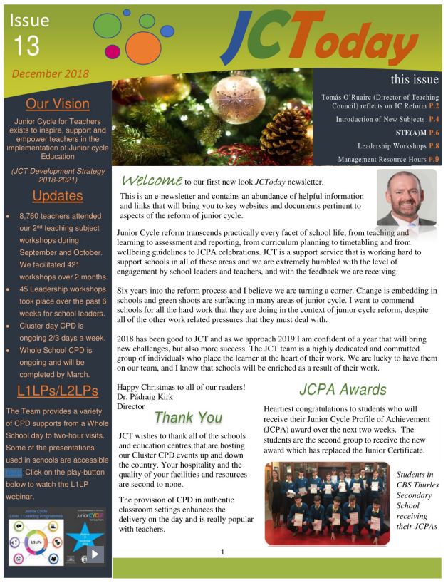 JCToday Newsletter December 2018