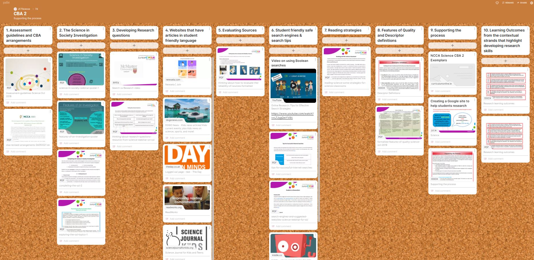 Padlet to Support SSI CBA