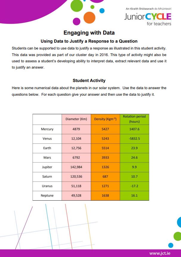 Engaging with Data - Using Data