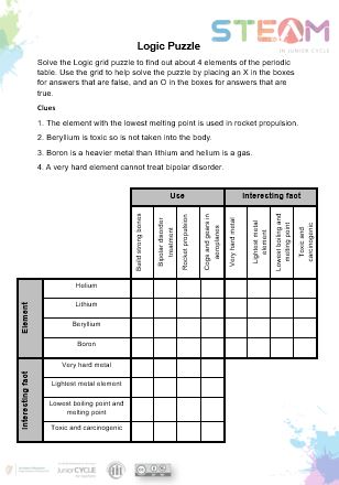 Editable Logic Grid Puzzle