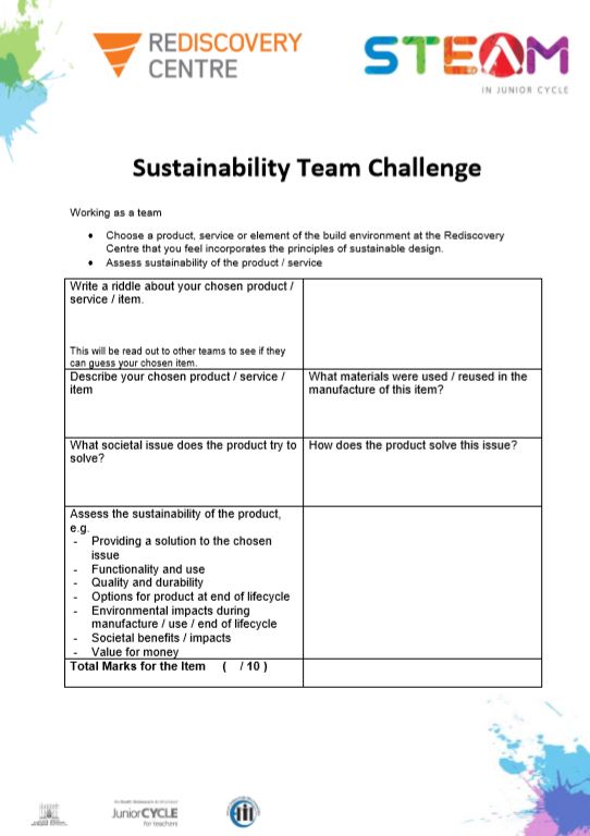 Rediscovery Centre Sustainability Team Challenge