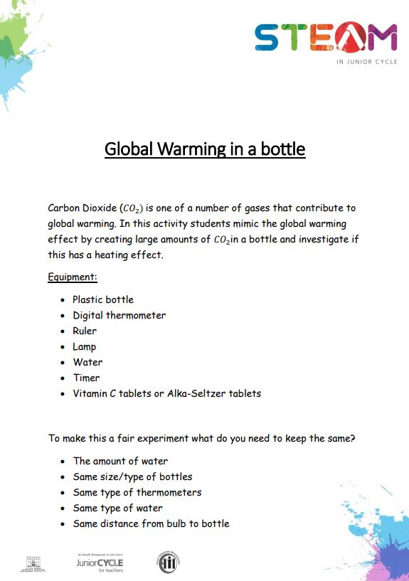 SFI ESERO Global Warming Answer Sheet