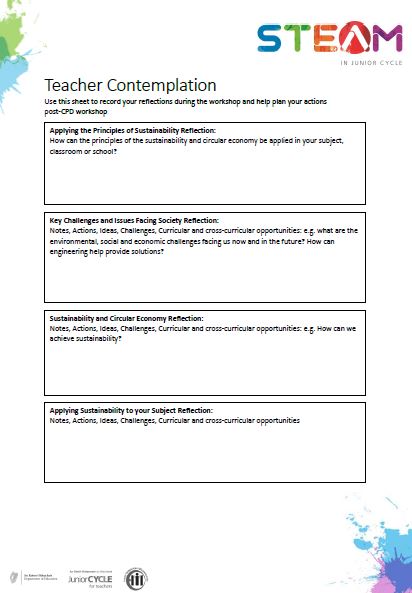 Teacher Contemplation Sheet