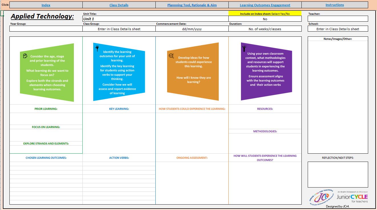 Applied Technology Excel Planner