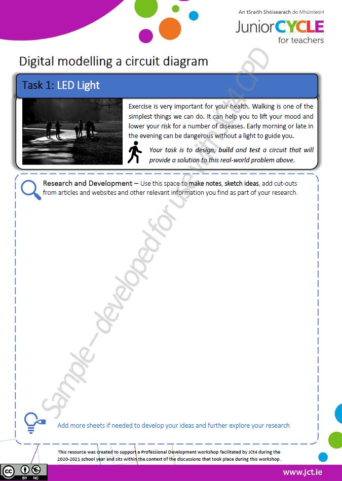 Developing research and communication skills using electrical circuits