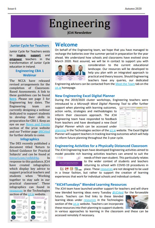 Engineering Newsletter Autum 2020