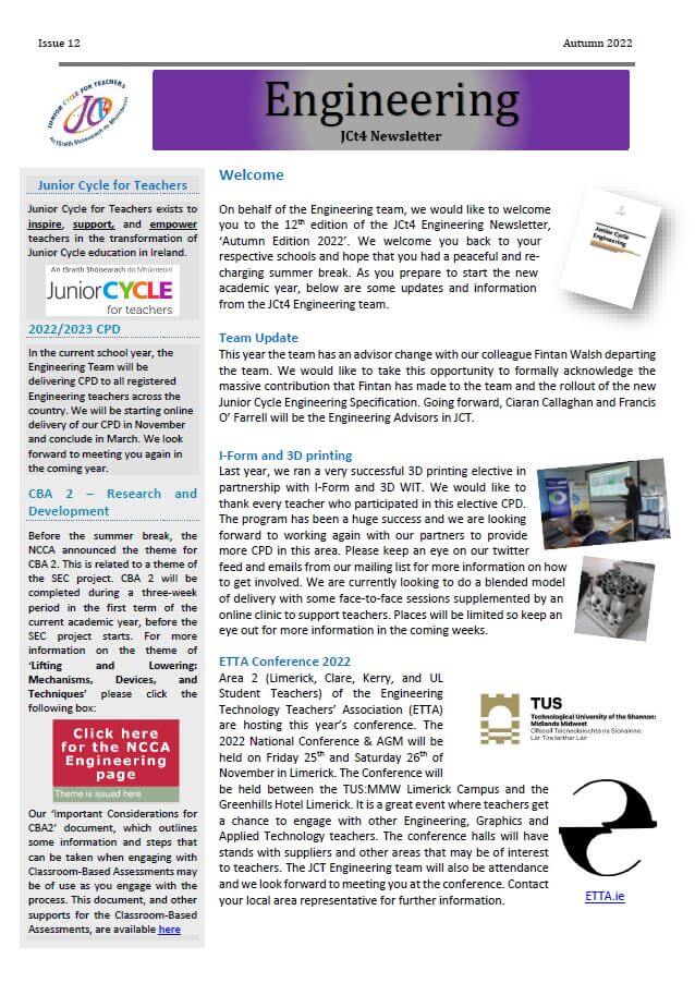 Engineering Newsletter Autumn 2022