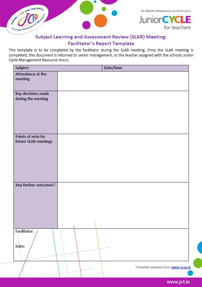 Facilitators Report