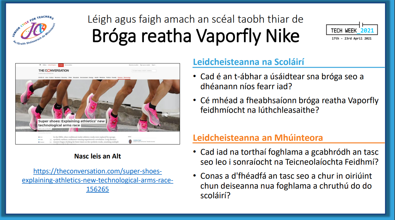 Bróga reatha Vaporfly Nike