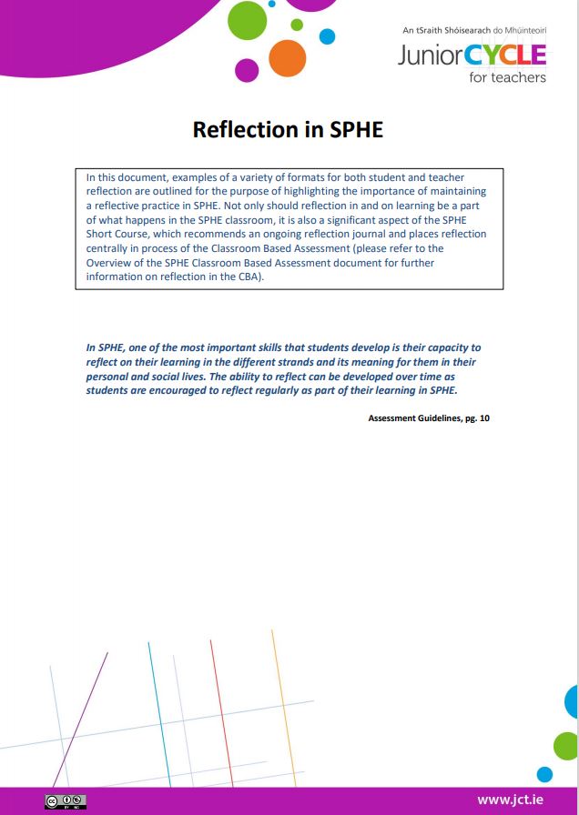 Reflection in SPHE