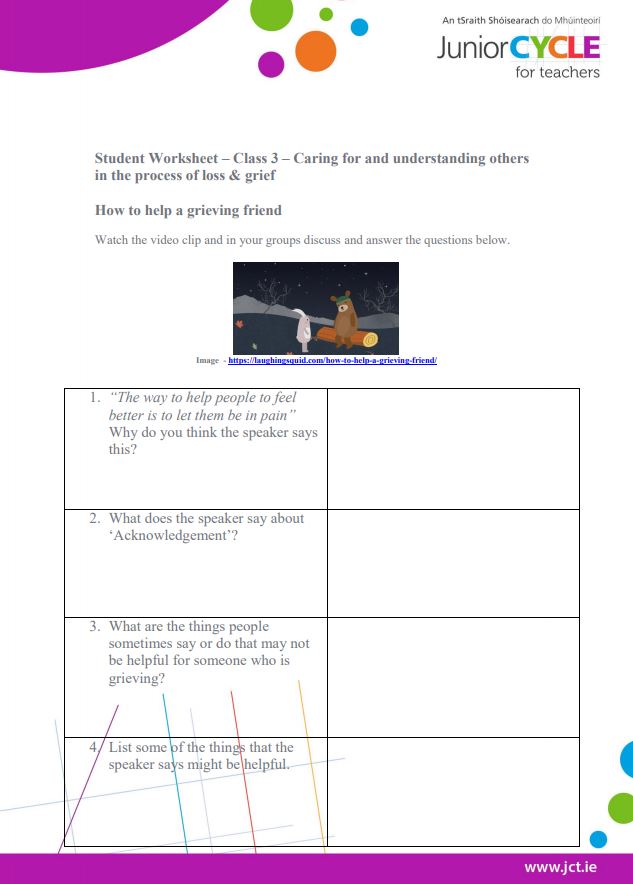 Week 3 Student Worksheet - Caring for Others